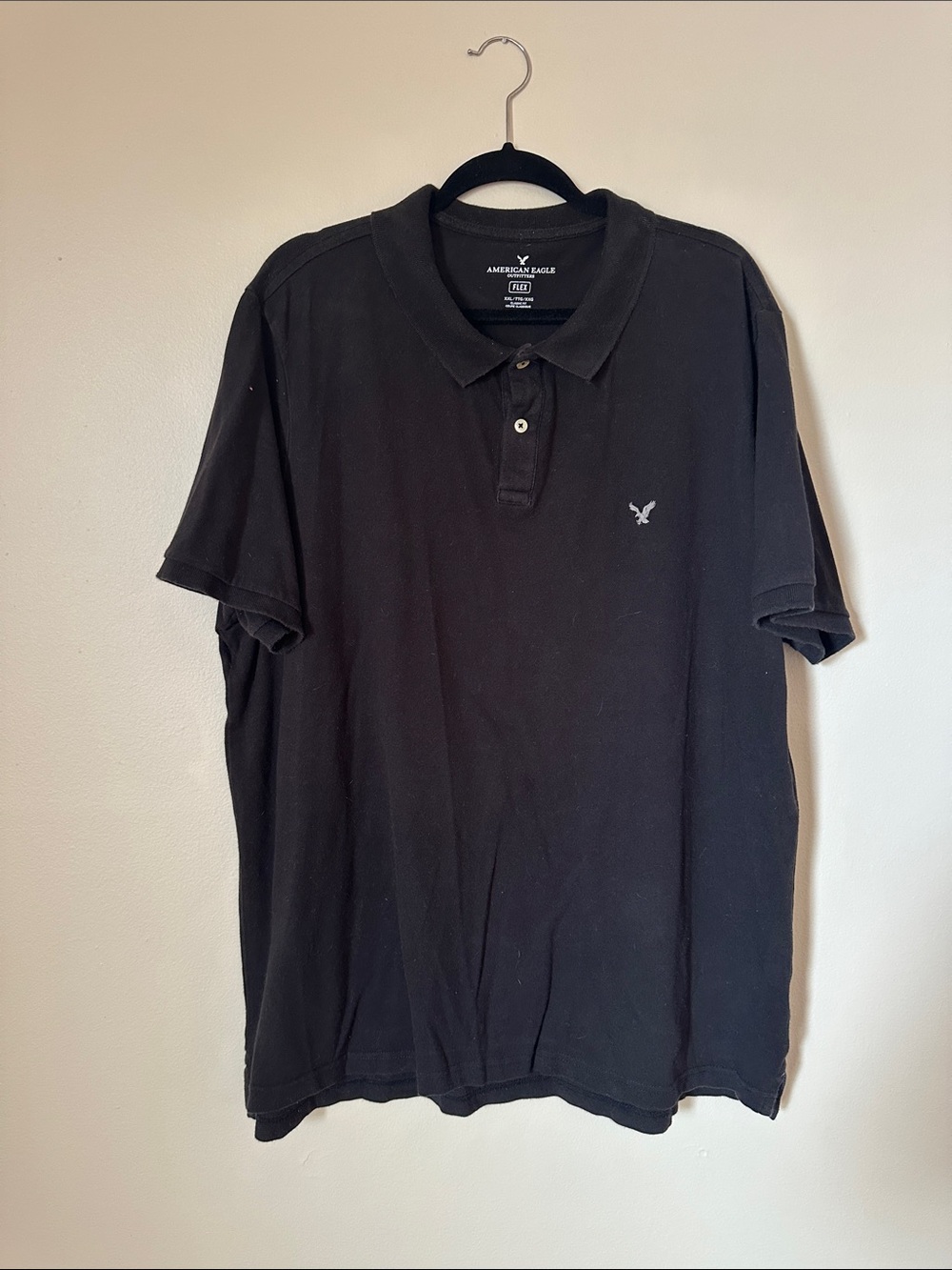 American Eagle Outfitters Men’s Black Polo with Chest Logo